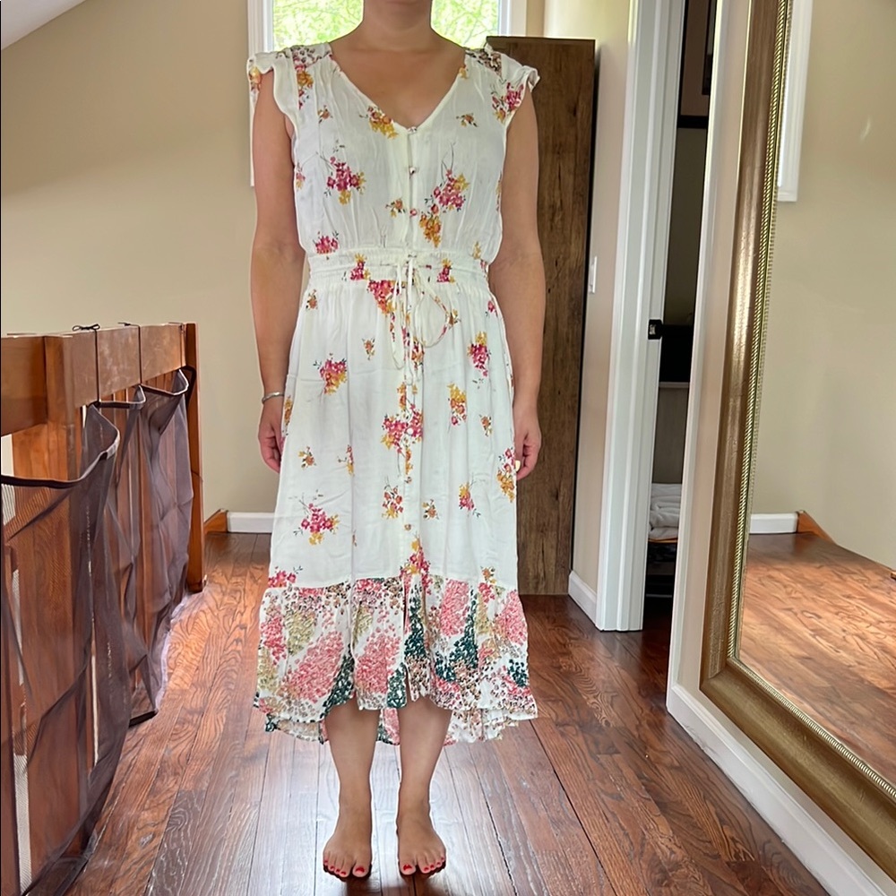 Floral White Dress